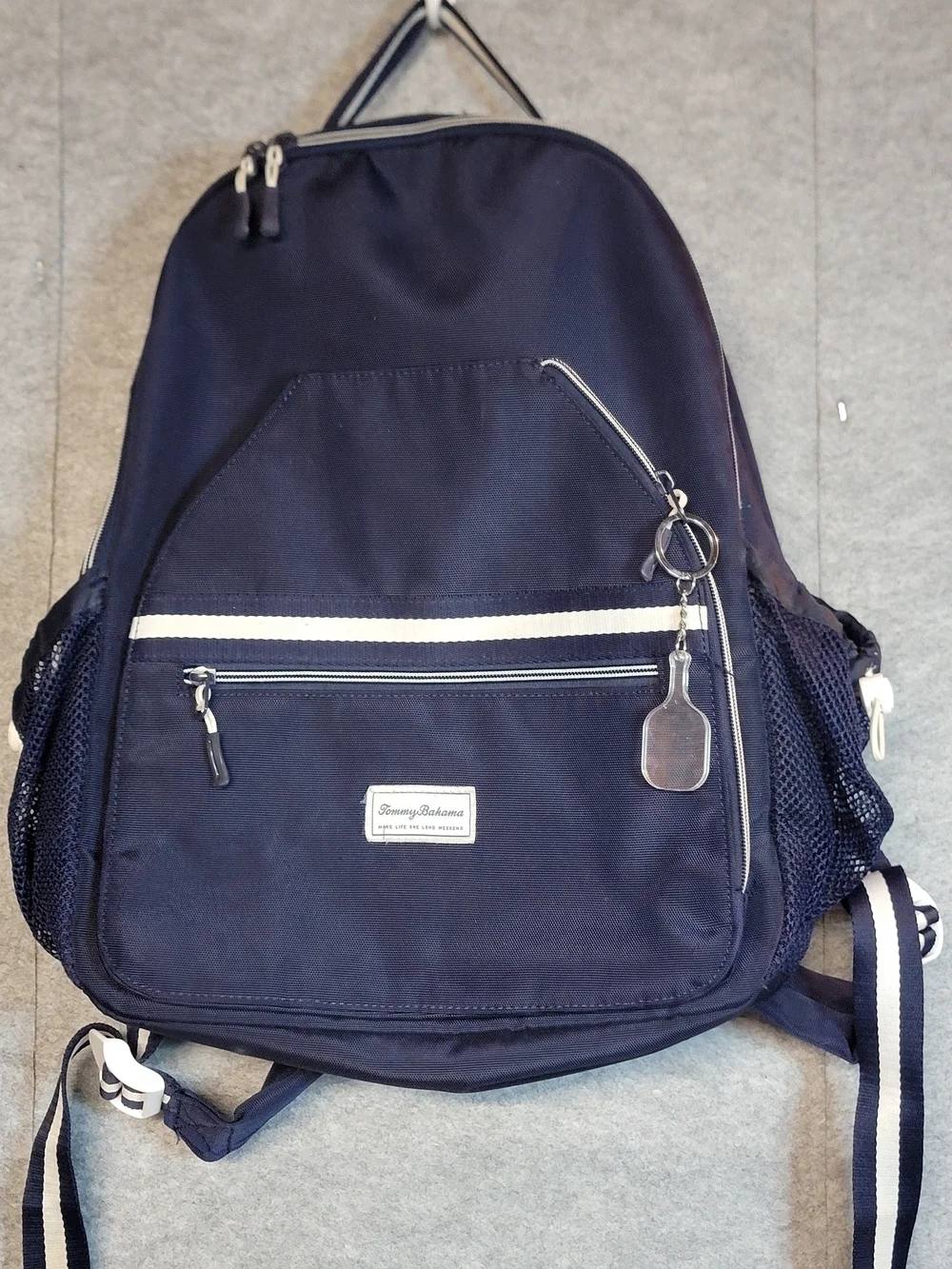 Tommy Bahama Pickle Ball Bag In Navy And White